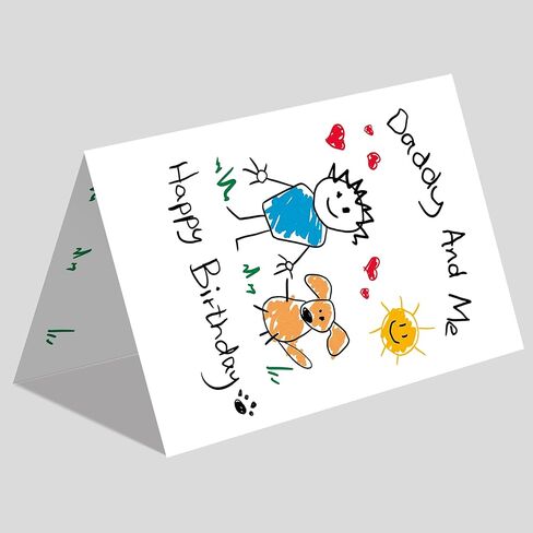 IDU Dog Dad Birthday Card,Funny Birthday Card for Husband Boyfriend Men Him,Cute Dad Birthday Cards Gifts from Dog with Envelopes in Saudi Arabia