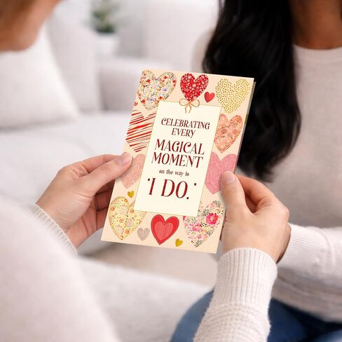 Prime Greetings Bridal Shower, Engagement, Wedding Card, Made in America, Thick Card Stock with Premium Envelope Packaged in a Reusable Presentation Mailer, Eco-Friendly, 5in x 7.75in in Kuwait
