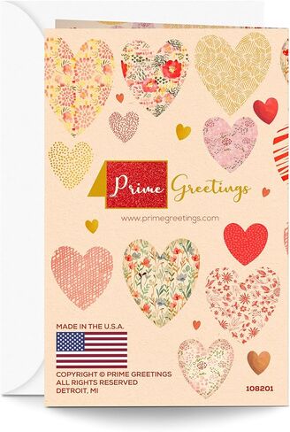 Prime Greetings Bridal Shower, Engagement, Wedding Card, Made in America, Thick Card Stock with Premium Envelope Packaged in a Reusable Presentation Mailer, Eco-Friendly, 5in x 7.75in in Kuwait