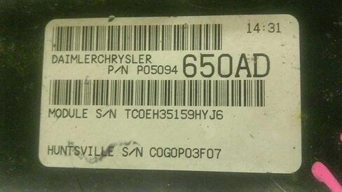 Engine ECM Control Module Fits 06 Caravan P05094650AD 05094650AD in Kuwait