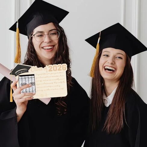 Class of 2026 Graduation Money Holder, Wooden Graduation Gifts Money Cash, 2026 Graduation Gifts for Daughter Son Senior College University Graduates in Saudi Arabia