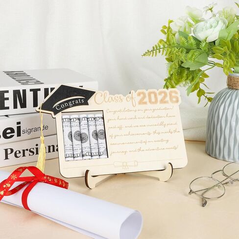 Class of 2026 Graduation Money Holder, Wooden Graduation Gifts Money Cash, 2026 Graduation Gifts for Daughter Son Senior College University Graduates in Saudi Arabia