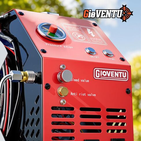 PCP Air Compressor 4500PSI/30Mpa, 350W Portable PCP Airgun Compressor with Auto Shut-Off, AC 110V/220V DC 12V Power, Oil-Free, Integrated Moisture Filter for Air Rifle, Paintball in Saudi Arabia