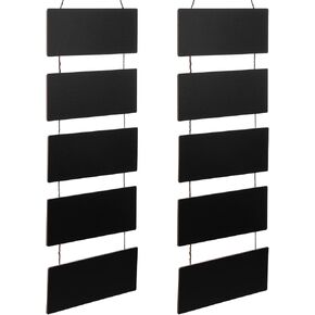 2Set Hanging Chalkboard Sign Double Sided Rustic Chalkboards Hanging Signs Chalkboard Signs Rectangle Message Memo Display with Rope Wooden Erasable Message Board for Wedding Kitchen Bar in Saudi Arabia