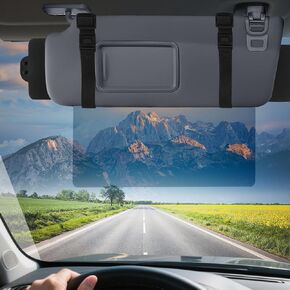 Sun Visor Extender for Car, Visor Extender Sun Blocker, Adjustable Car Sunshade Attachment with 2 Cleaning Cloths, Anti-Glare for Safe Driving in Saudi Arabia