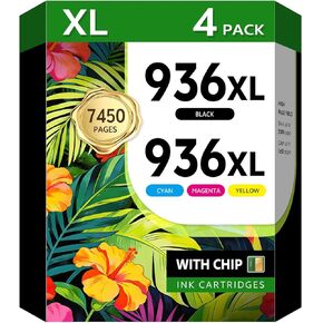 936XL Ink Cartridges Combo Pack with Chip Replacement for HP 936 936XL Ink Cartridges for OfficeJet Pro 9110b 9117b 9120b 9130b 9120 9122 9123 9125 9130 9720 9730 Printers, 4 Pack in Saudi Arabia