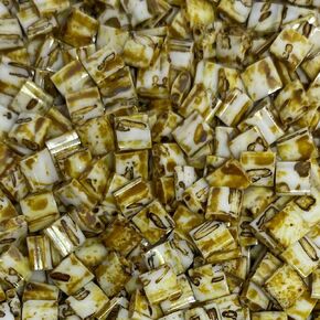 Miyuki Tila Beads - 2 Hole Square Beads, 5x5x1.9 mm, 5 Grams Glass Beads 24K Gold Plated (TL191) in Saudi Arabia