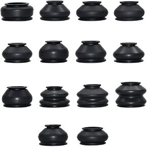 14 PCS Car Tie Rod Boots, Rubber Water-proof Protective Cover, Tie Rod Ends and Ball Socket Joints Dust Cover, Universal Seal Connection Kit for Car Suspension Steering Systems (Black) in Saudi Arabia