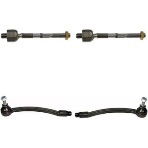 Tie Rod End - 4x Tie Rods Inner and Outer Complete Kit, Inner and Outer Tie Rods, Tie Rods Kit Automotive Replacement Tie Rod Ends Fits Mini Cooper 2003 Fits Mini Cooper 2004 Fits Mini Cooper 2005 in Saudi Arabia