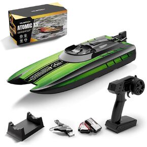 RC Boat - Mini Remote Control Boats for Adult,2.4GHz Racing Boat for Water Pool&Lakes,Summer Water Toy (Green) in Saudi Arabia
