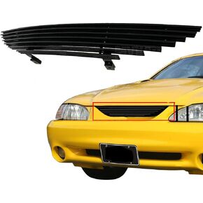 Fits 1994-1998 Ford Mustang Main Upper Black Billet Grille Grill Insert Compatible with 95 96 97 in Saudi Arabia