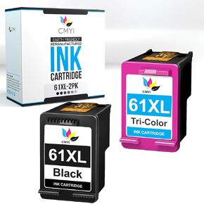 61XL Black Replacement Ink Cartridge for HP DeskJet 1511, 1512, 1513, 1514, 2000, 2050, 2050A, 2510, 2511, 2512, 2514, 2540, 2541, 2542, Envy 4501, 4502, 4503, 4504, 4505, 4506, 4507 Printers in Saudi Arabia