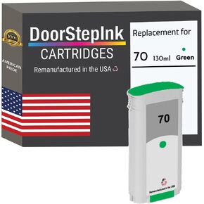 DoorStepInk 70 Green Remanufactured Ink Cartridge Replacement for HP 70 (C9457A) - Compatible with DesignJet Z3100/Z3100ps/Z3200/Z3200ps — Standard Yield 1-Pack in Kuwait