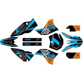 Graphics Kit for KTM 65SX SX65 (2009-2015) BASH Series Orange 16 Mil - On/Off The Road - Dirt Pit Bike Motorcycle Sticker, Dirtbike Racing Decal Motocross Accessories no-Plastics in Kuwait