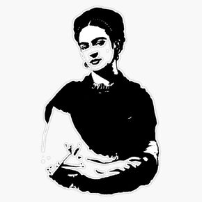 Frida Kahlo Portrait Black & White Pop Art Style Mexican Artist Icon 5" Magnetic Bumper Sticker Car Magnet in Saudi Arabia