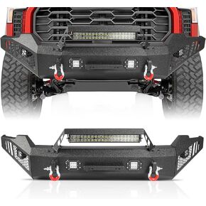 Front Bumper Fits For Toyota Tundra 2022 2023 2024 2025 Heavy Duty Steel Off-Road Full-Width Pickup Truck Bumper with 2 D-Rings Winch Plate Universal License Plate Bracket CUTTING REQUIRED in Kuwait