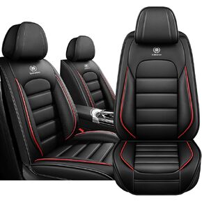 Truck Seat Covers Full Set for Chevy Chevrolet Silverado 1500 2009-2026, Nappa Leather Car Seat Cover Pickup Cushions Waterproof Seat Protectors(5 Full Seats, Black) in Kuwait