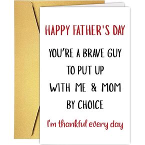 Hilarious Fart Father's Day Card for Dad Stepdad Father Him, Humorous Fathers Day Card from Son Daughter Kids, Funny Fathers Day Gift for Him in Saudi Arabia