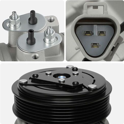 AISIN AFTERMARKET ACCT-00071 Air Conditioner AC Compressor - Compatible with Toyota 4Runner Lexus GX470 2003-2009, Tundra 2007-2009, Sequoia 2001-2007 - 4.7L - with 6-Pulley Groove, with Clutch in Kuwait
