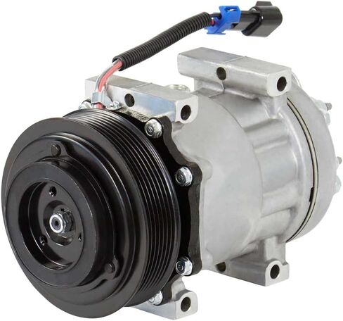 AC Compressor & 126mm 7 Groove A/C Clutch Replaces Sanden SD7H15 4577 w/ 12v Coil & 2-Wire Clutch Switch - BuyAutoParts 60-04323NA New in Kuwait