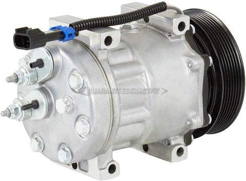 AC Compressor & 126mm 7 Groove A/C Clutch Replaces Sanden SD7H15 4577 w/ 12v Coil & 2-Wire Clutch Switch - BuyAutoParts 60-04323NA New in Kuwait