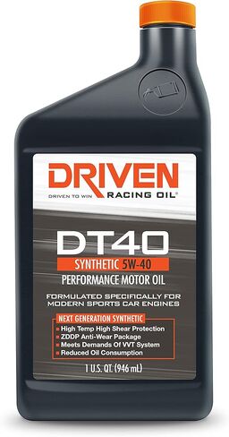 Driven Racing Oil DT40 High Zinc Synthetic 5w-40 (12 Quart Bottles) Street Performance - Euro Sport Engines - E85 - Methanol Injection in Kuwait