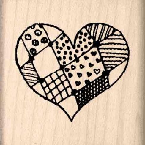 Quilt Heart Rubber Stamp in Kuwait