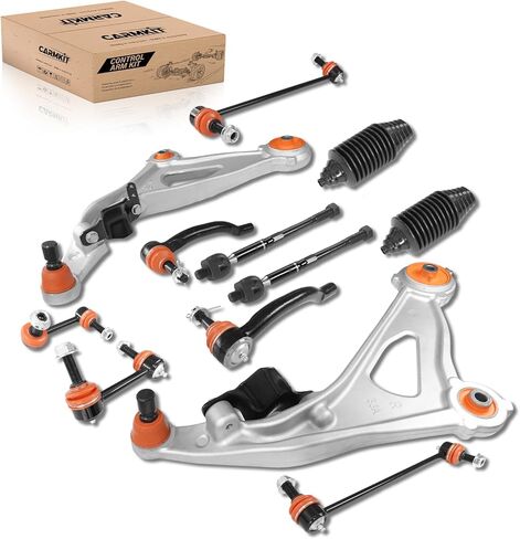Front Lower Control Arm Suspension Kit with Orange Ball Joint Sway Bar Inner Outer Tie Rod Boot Compatible with 2013-2020 Nissan Pathfinder 2013 Infiniti JX35 2014-2022 Infiniti QX60,12PCS in Saudi Arabia