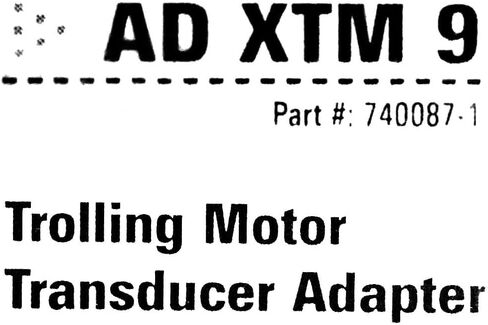 Humminbird AD XTM 9 Trolling Motor Adapter f/XNT Transducers in Kuwait
