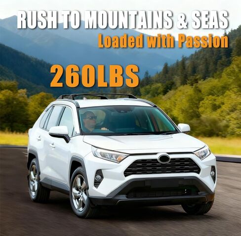 Zorik Lockable 260LBS Roof Rack Cross Bars for Toyota RAV4 2019-2025 Accessories (with Flush Side Rails), Aluminum Anti-Theft Crossbars, Not for Adventure/TRD/Woodland/2022+LE, Low Wind Noise in Saudi Arabia