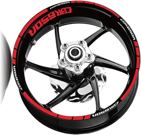 Stripe Stickers for H-ONDA CBR650R CBR 650r Motorcycle Wheel Rims Reflective Stickers Decals Decorative Accessories (Color : Red) in Saudi Arabia