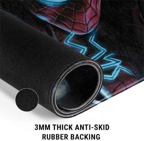 Skinit Large Gaming Mouse Pad - Officially Licensed New Suit Spiderman Design with Stitched Edges, Waterproof, Non-Slip Rubber Base, Desk Mat for Keyboard & Mouse, 31.5" x 11.8" inches in Kuwait