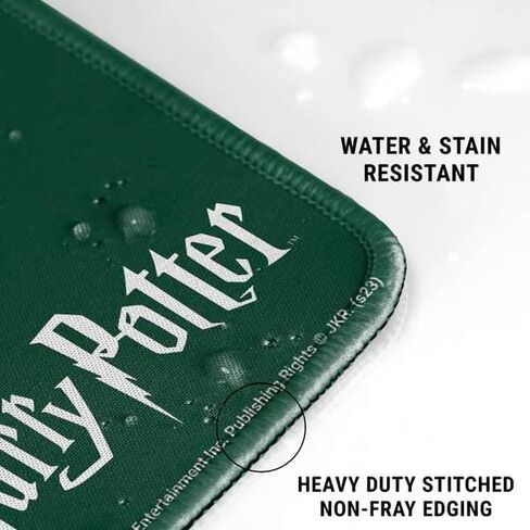 Skinit 31.5" x 11.8" Slytherin House Crest Gaming Mouse Pad, Large Extended Desk Mat, Anti-Slip Rubber Base, Smooth Low-Friction Surface, Precision Stitched Edges in Kuwait