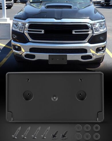 Bestview Front License Plate Bracket Compatible with 2019-2024 Dodge Ram 1500 | OEM Replacement Part# 68274215AE in Kuwait