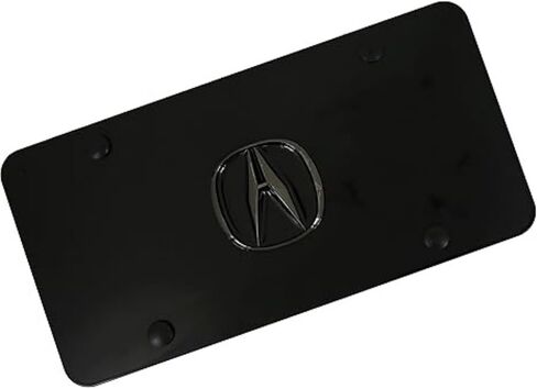 Au-TOMOTIVE GOLD INC. Officially Licensed 3D OEM Logo on License Plate for Acura (Black Pearl on Black) in Kuwait
