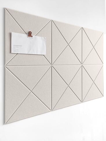 Cork Board 24 x36 Alternative - 6 Pack Felt Wall Tiles with Safe Removable Adhesive Tabs, Cork Boards for Walls Cork Board for Home Office Pin Board Tack Board - Beige in Saudi Arabia