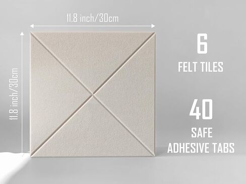 Cork Board 24 x36 Alternative - 6 Pack Felt Wall Tiles with Safe Removable Adhesive Tabs, Cork Boards for Walls Cork Board for Home Office Pin Board Tack Board - Beige in Saudi Arabia