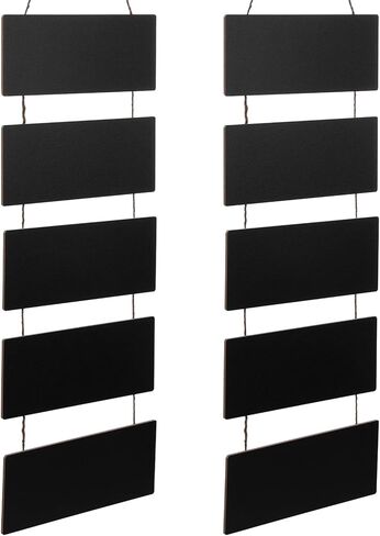 2Set Hanging Chalkboard Sign Double Sided Rustic Chalkboards Hanging Signs Chalkboard Signs Rectangle Message Memo Display with Rope Wooden Erasable Message Board for Wedding Kitchen Bar in Saudi Arabia