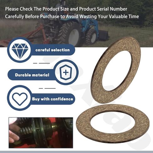 2 Pcs FP5533 Slip Clutch Friction Disc Plate OD 5.5" ID 3.375" Thickness 0.125" Compatible with Rotary Cutters RTH60 RTH72 RTH80 RTS50 1287 1812 2212, Replaces 1805010 31953 64651 (2) in Saudi Arabia