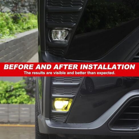 Precut Fog Light Film Compatible with Subaru Ascent 2019-2026, Fog Lights Film Sticker Decals Accessories (Yellow - Front Fog Lights) in Kuwait