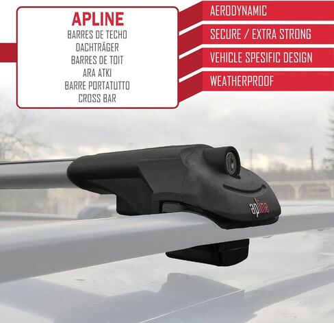 Compatible with Mercedes GLB-Class (X247) 2019-2026 ACE-1 Model Car Roof Rack Cross Bar Gray Aluminium 2 Bars in Saudi Arabia