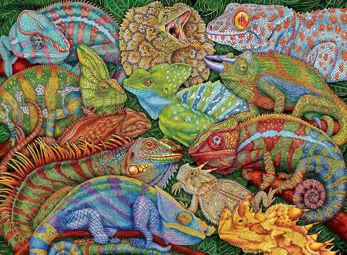 Ravensburger Riveting Reptiles - 300 Piece XXL Jigsaw Puzzle for Kids | Captivating Reptile Imagery | Encourages Creativity and Focus | Sustainable Fun in Kuwait