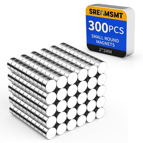 Small Magnets, Refrigerator Magnets, 300 Pack 8x3mm Neodymium Magnet for Crafts, Rare Earth Magnet for 3D Printing, DIY, Whiteboard, Billboard in Home, Kitchen, Office, School in Saudi Arabia