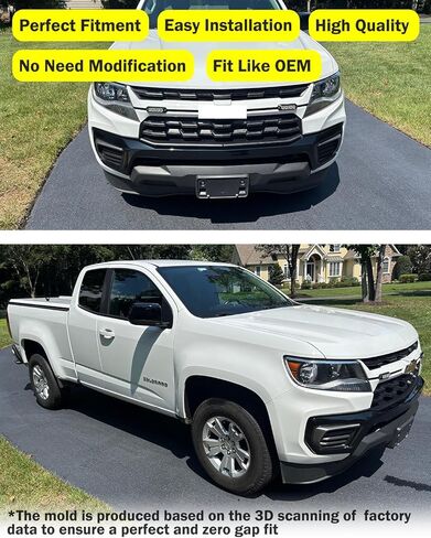 إطار لوحة الترخيص الأمامي لسيارة Chevy Colorado 2021 2022 حامل لوحة ترخيص المصد الأمامي غطاء دعامة التثبيت استبدال # 84461476 Partslink # GM1068213 in Kuwait