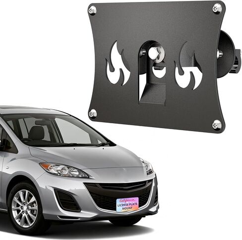 Front License Plate Frame Compatible with Ford Mustang, No-Drill Grille Mount License Plate Holder with Screws, Anti-Theft Car Accessories in Kuwait