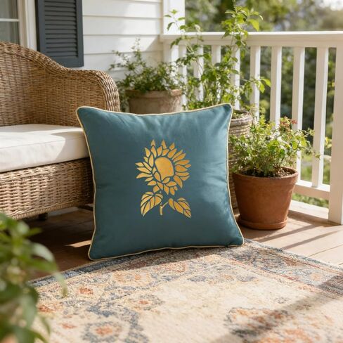 20 Pcs Sunflower Painting Stencils Reusable Plastic Sunflower Stencils Templates for Crafts DIY Wall Canvas Notebook Knit Card Wood in Kuwait