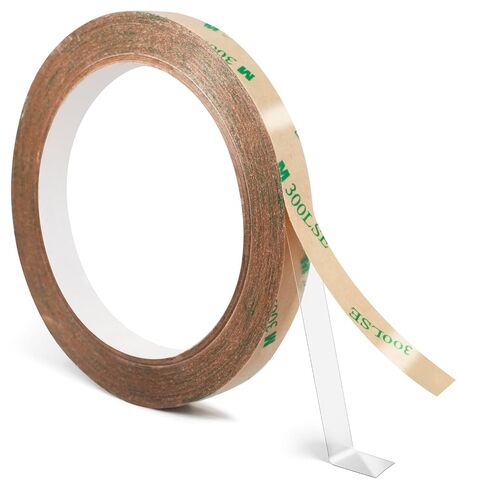 Thin Double Sided Tape Heavy Duty, Clear Adhesive Tape,Heat Resistant,Removable,Waterproof,Sticky 2 Sided Tape,Strong Two Sided Tape for Scarpbook,Wall,LED Strips,Poster,Craft,0.4 inch *36FT in Kuwait