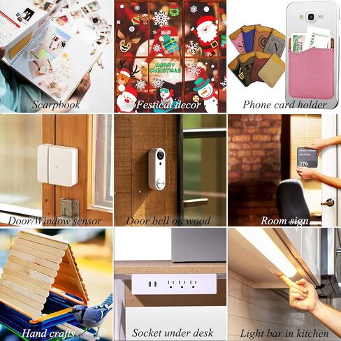 Thin Double Sided Tape Heavy Duty, Clear Adhesive Tape,Heat Resistant,Removable,Waterproof,Sticky 2 Sided Tape,Strong Two Sided Tape for Scarpbook,Wall,LED Strips,Poster,Craft,0.4 inch *36FT in Kuwait
