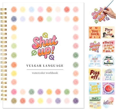 Watercolor Workbook for Adults, Beginner Friendly Water Coloring Book 12 Different Scenery Patterns Sketch Illustration Water Color Painting Book for Art Practice Gift in Saudi Arabia
