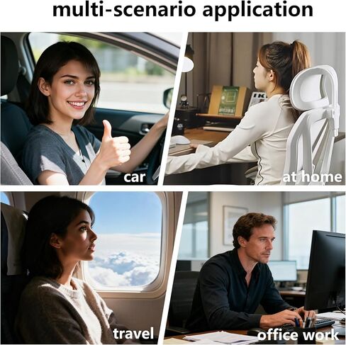 2 Pack Car Neck Pillow, Car Seat Headrest Neck Rest Cushion, Suede Car Headrest Pillow for Neck Support with Adjustable Strap, Universal Fit Cars SUVs Sedan Home Office (Beige) in Saudi Arabia
